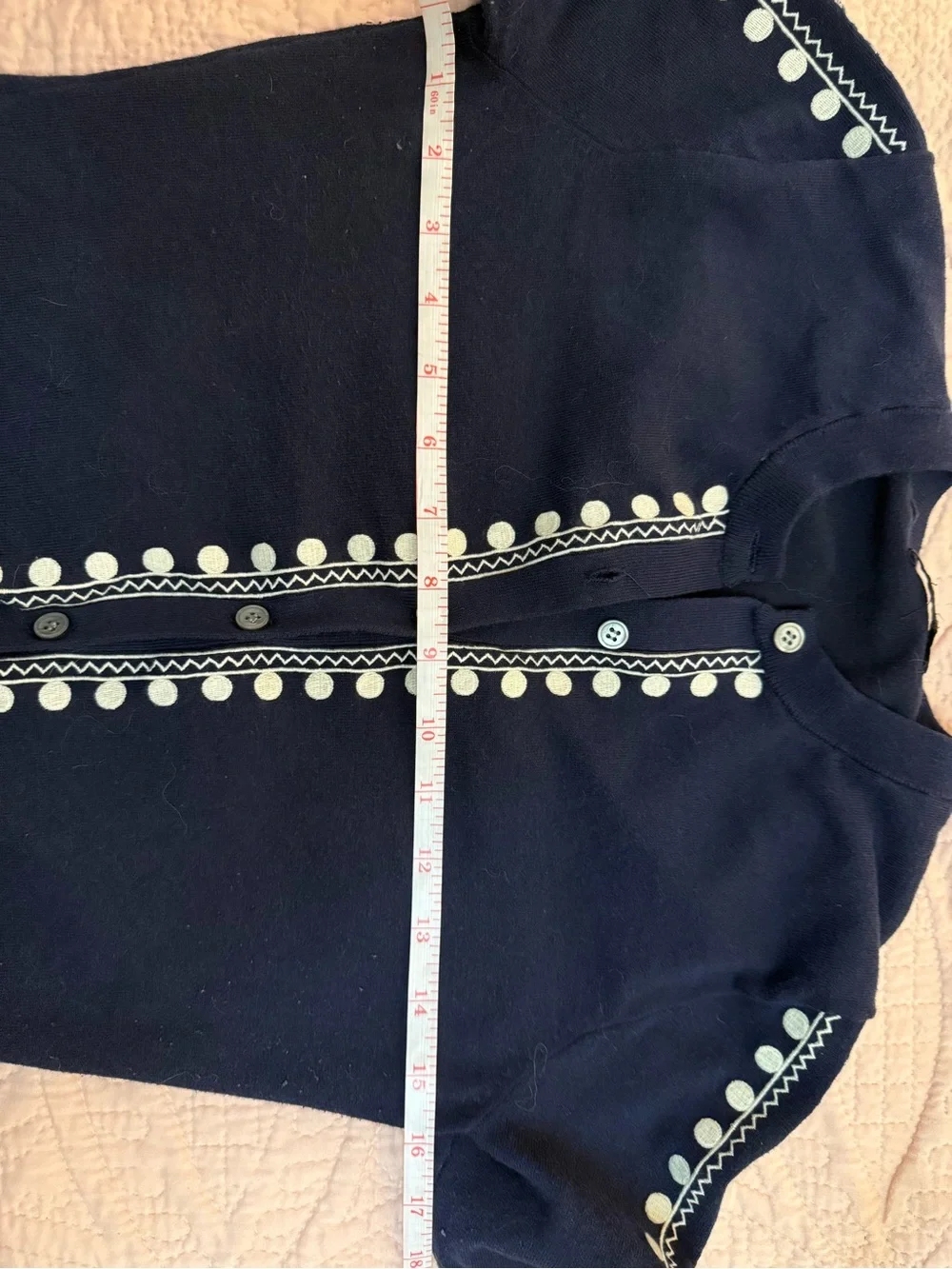 J. Crew Navy Blue Knit Crewneck Cardigan